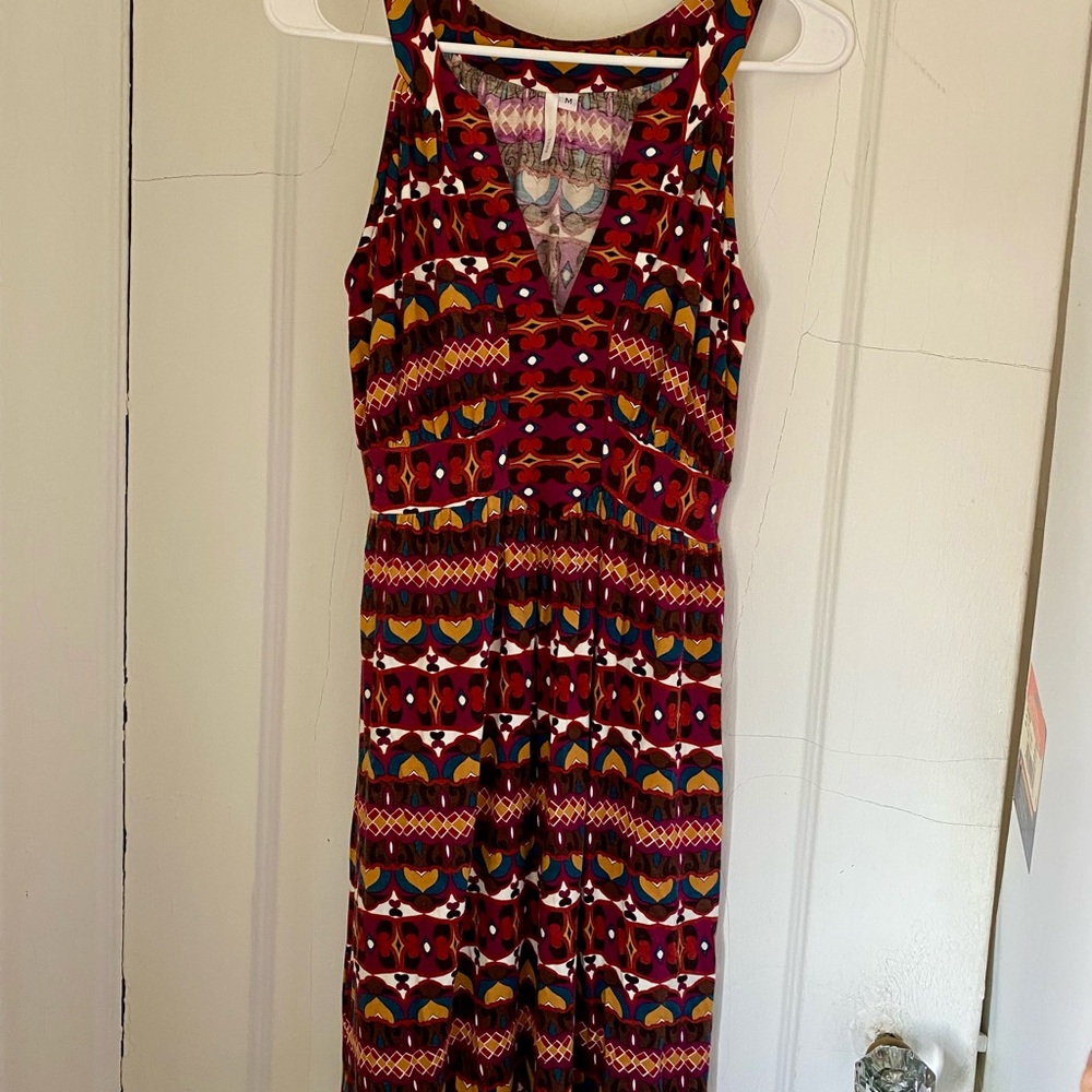 Nell Couture Red and White Sleeveless Halter Mini Dress